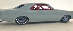 Resin 17/15 Scale inch Weld Magnum Drag Wheels With Cheater Slicks 1/24, 1/25