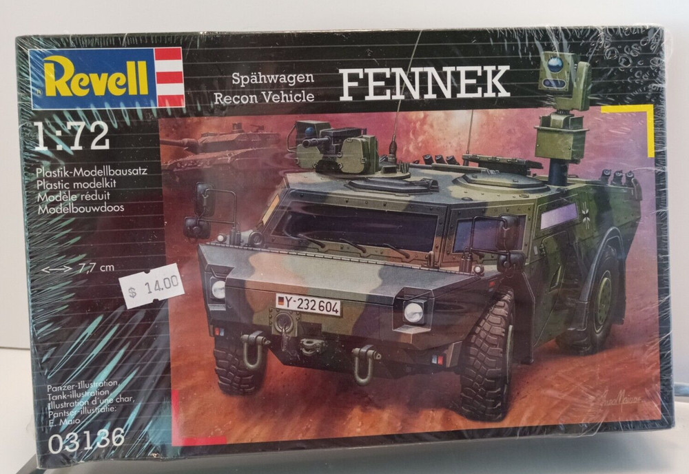 Revell 1/72 Scale Germam Army Fennek Recon Vehicle # 03136 Model Kit