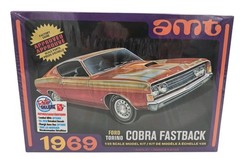 AMT 1969 Ford Torino Cobra Fastback 1:25 Scale Plastic Model Car Kit 1217 Sealed