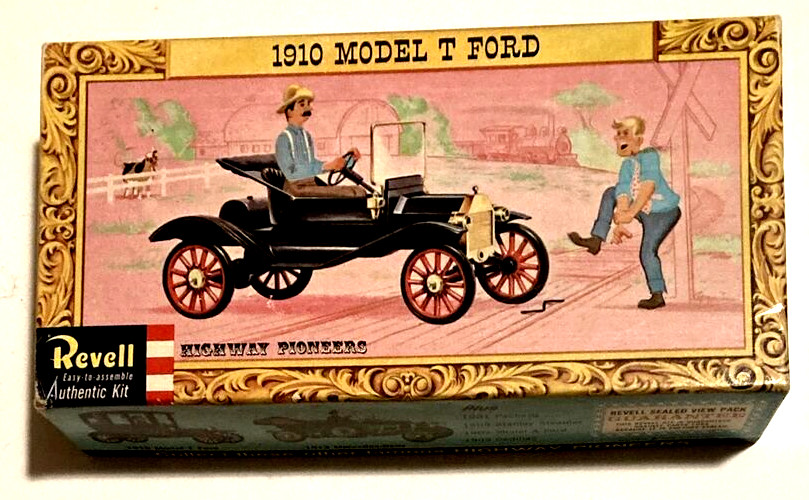 Antique Revell 1910 model “T” Ford Highway Pioneers Unbuilt HTF Rare, 1960 1/32