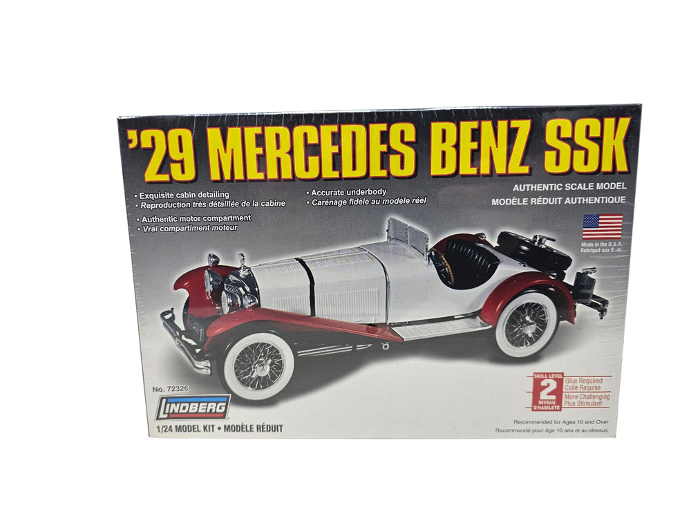 LINDBERG 1929 MERCEDES BENZ SSK #72326 NEW SEALED