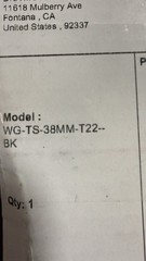 DNA Motoring WG-TS-38MM-T22-BK External Turbo Manifold Wastegate