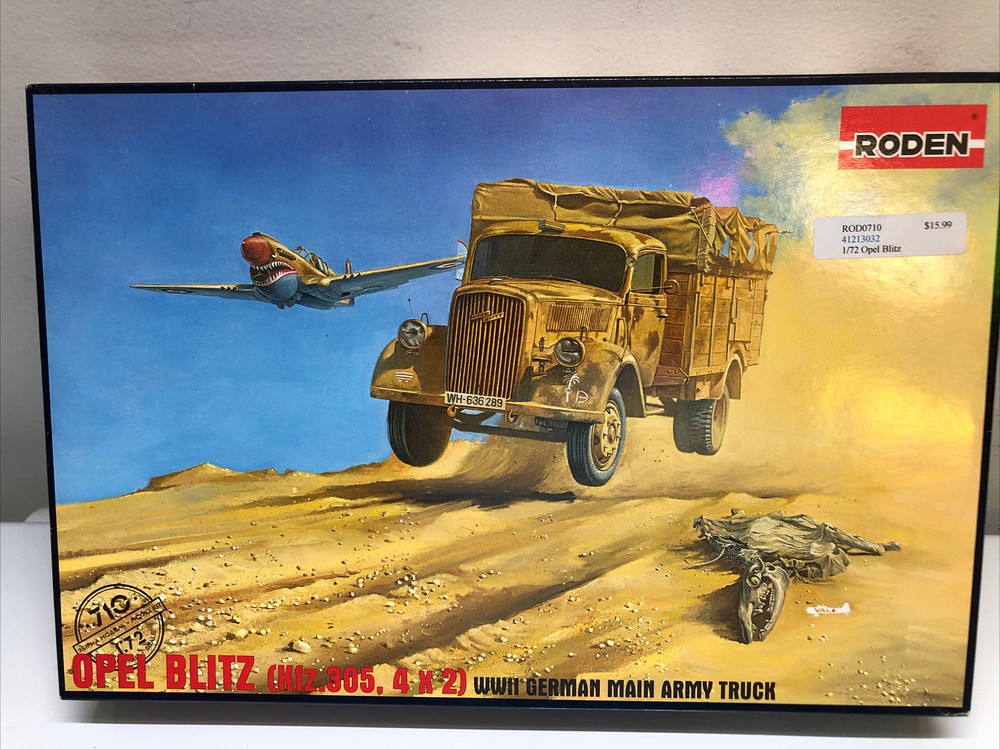 Roden 710 Opel Blitz (KFZ.305, 4X2) German Army truck WWII, 1/72 scale model kit