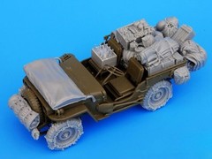 1/35 Scale Die-Cast Resin Model Assembled Kit US Jeep Accessories Set (No Car…