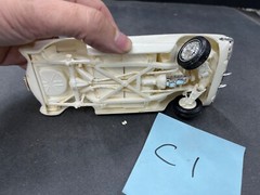 C1 MPC 1960 Chevy Corvette vintage built model car 1/25 McM.