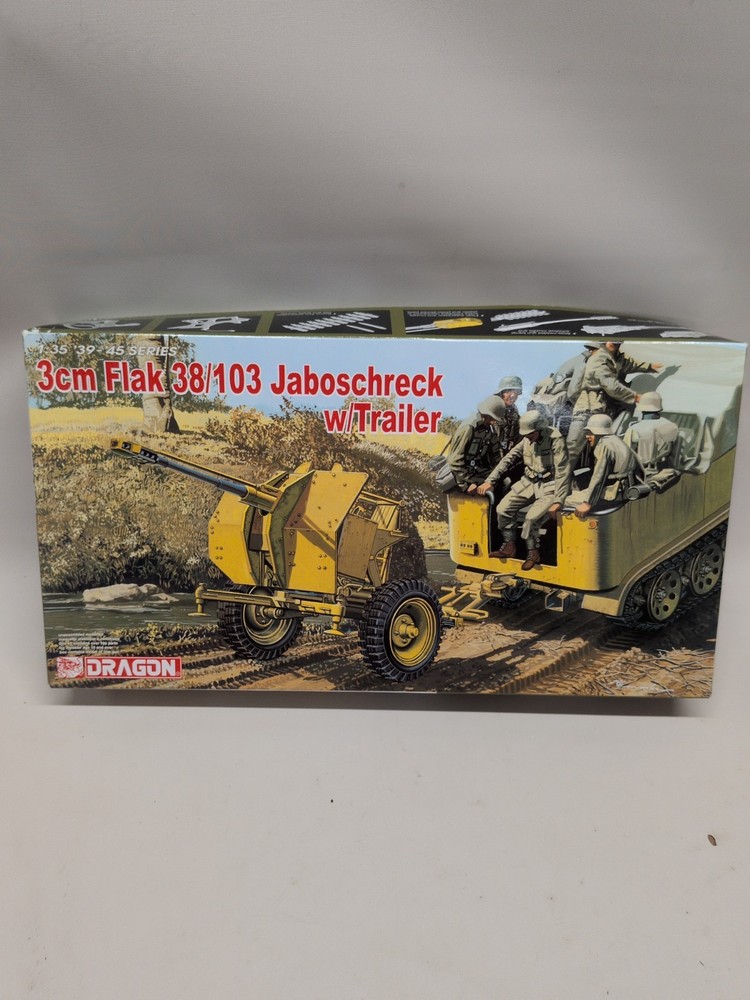 Dragon 6353 scake 3:35 – 3cm Flak 38/103 Jacobschreck w/Trailer Sealed Parts