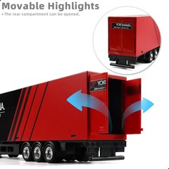 1/43 Scale European Style Semi Truck with Transport Container Die-Cast Model – H
