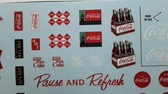 1960 Ranchero 1/25 Diorama 60’s Style Coke Machine Decal Sheet Coca Cola Cases