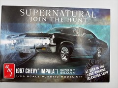 AMT, Supernatural, 1967, Chevy, Impala, Sport Sedan, 1:25 Scale, Open Box.