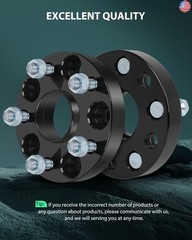 SCITOO 4Pcs 5×4.5 Wheel Spacers 1 inch Bore 60.1mm Studs 12×1.5 5 Lug Wheel