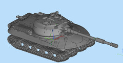 3D printed 1/72/35 Soviet Object 279 tank model kit