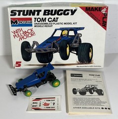 Vintage Monogram Make & Play Pull Back Motor Stunt Buggy Tom Cat Built W Box