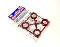 Tamiya Mini 4WD Model Low Friction Large Dia. Slick Tires (Maroon, 4pcs) 95542