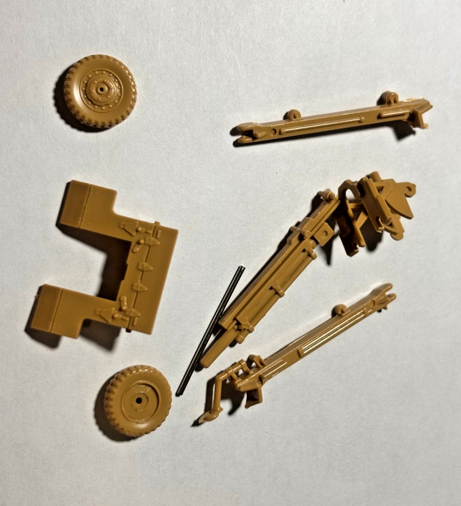 Roco Minitanks 183 M-101 US 105mm gun in tan Lima35 original 1/87