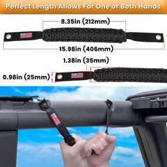 E-cowlboy Roll Bar Grab Handles Paracord Grip Handle for Ford Bronco 2021 2022 2