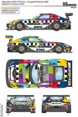 LB Production 1/24 Mercedes AMG GT3 Evo GruppeM #888 Bathurst 2025 Decal LB24112