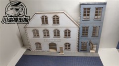 1/35 European Urban Street Scenes Diorama DIY Wooden Assembly Model Kit