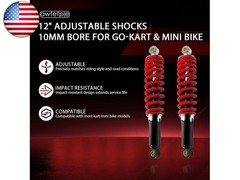 2 pack 12″ Adjustable Shocks For Go Kart Cart Go-Cart Minibike Mini Bike (10mm