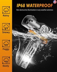 FAHREN 2025 Upgraded H11/H9/H8 LED Bulbs, 80000LM 1000% Ultra-Bright, Real 1:1