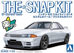 AOSHIMA 1/32 The Snap Kit Series Nissan R32 Skyline GT-R Custom Wheel (Crystal W