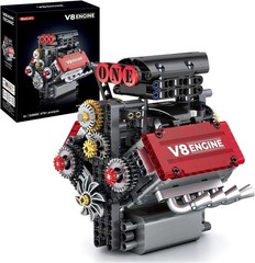 Educational 478 PCS V8 Engine Building Set – Fun STEM Activity for Kids & Adults