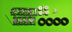 1967 GTO Pontiac 1/25 MPC Pad Printed Redline Tires Chrome Stock Rims Turbine