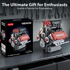 Ultimate STEM 478PCS V8 Engine Kit – Build, Learn & Experience Real Engine Power