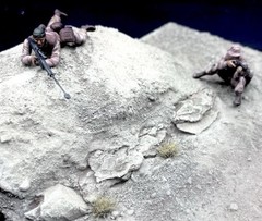 1/35 Scale Military Diorama Base Terrain Display Model Soldiers Figures Diecast
