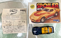MPC Spoiler Vette Vintage 1979 1:25 Model Kit Corvette partially assembled