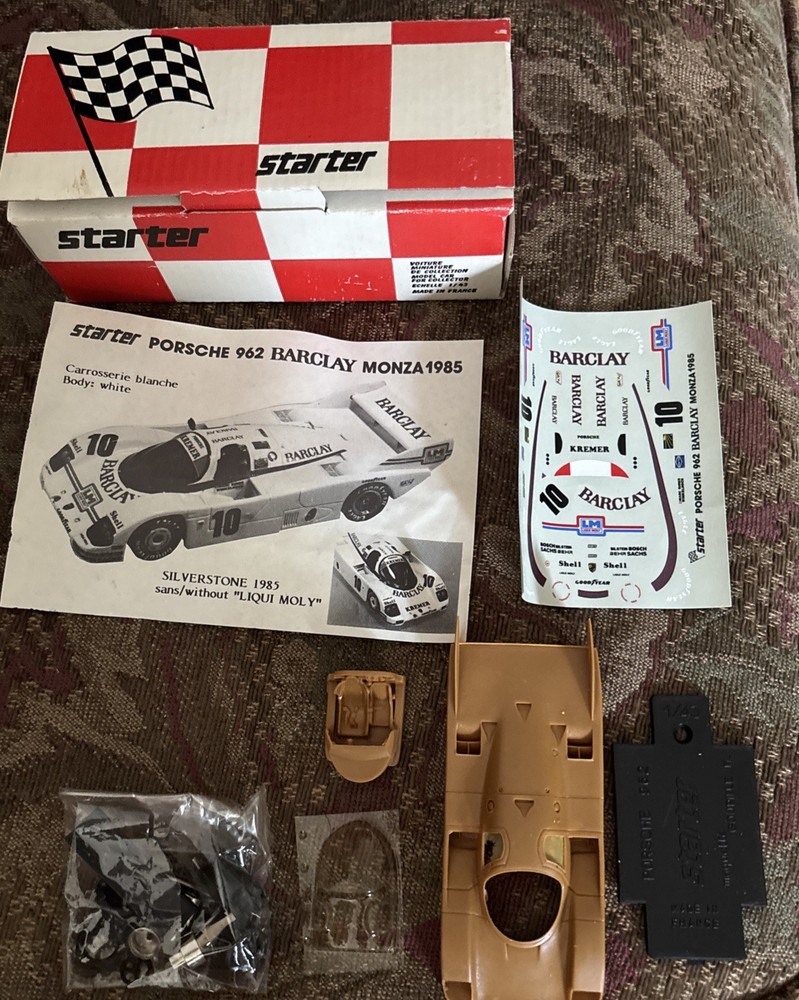 Starter Porsche 962C Barclay Liqui Moly Monza 1985 Resin Kit 1:43 Made In France