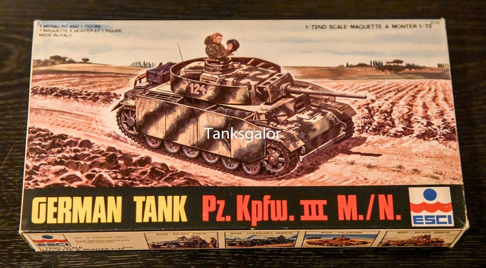 Esci 1/72 Kit # 8021 German Tank Pz. Kpfw. III Ausf. M/N – NOS Sealed Bag – LOOK