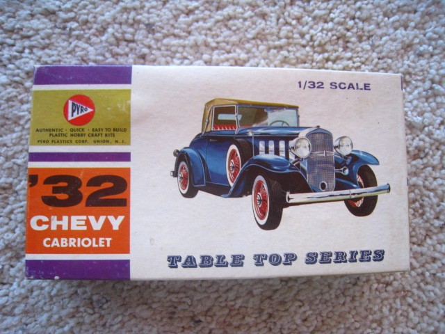 Vintage PYRO 1932 Chevrolet Cabriolet Model Car Kit Box Only Empty USA