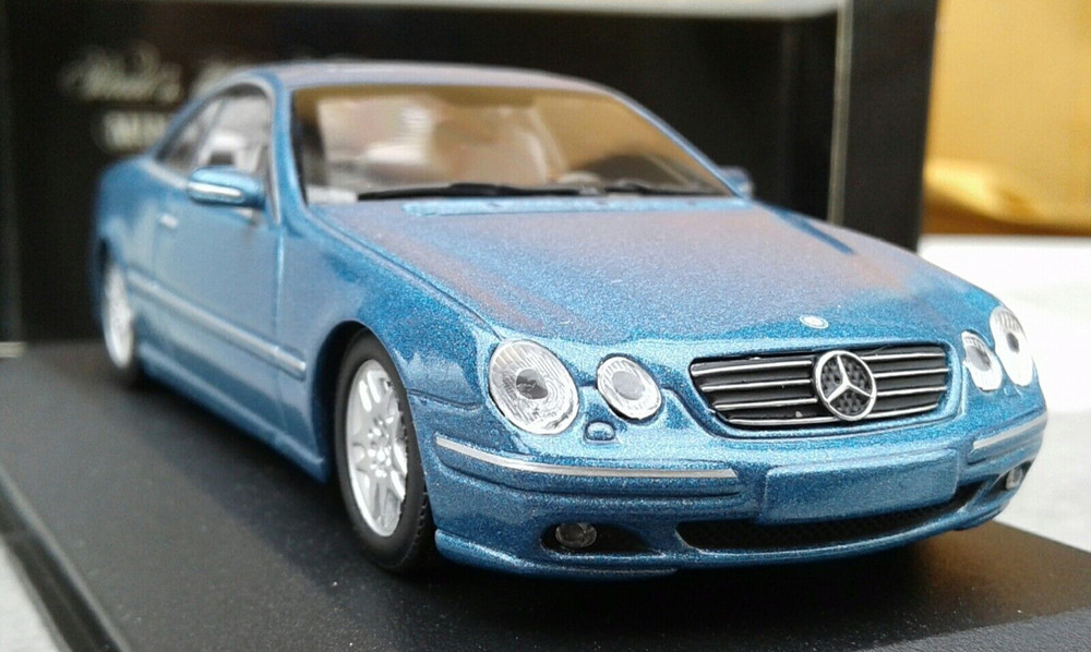 1/43 MINICHAMPS Mercedes CL500, 2d.coupe, marine blue, 1999, mint+++!
