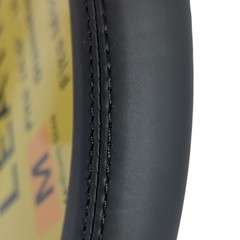 Steering Wheel Cover Black Real Genuine Leather 15 Inch For Men And Women