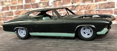 1/24 Scale: 15-inch “Five 5 Slot Mags” Resin Wheels W/ Wide Rear Tires