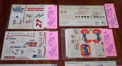 8ct Lot Blue Ridge Waterslide Decals ORRC 1/24 and 1/25 Scale NASCAR Racing NOS