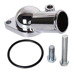 Chrome Water Neck Thermostat Housing Fit For Chevy V8 5.7L 350 454 21 Degree