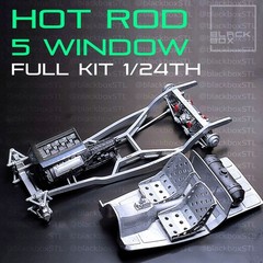 1:25-1:24 Scale 5 Window Coupe Hot Rod | Full Model Kit-Unnasembled & Unpainted