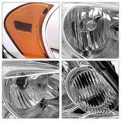 for 2006 2007 2008 2009 2010 2011 A-Chrome Housing Amber Reflector Clear Lens