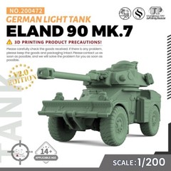SSMODEL SS472 1/200/350/700 Military Model Kit German ELAND 90 MK.7 Light Tank