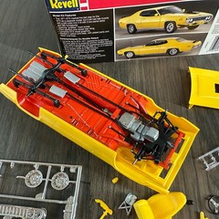 Revell ’71 Plymouth GTX Model Kit PARTIALLY BUILT & PAINTED