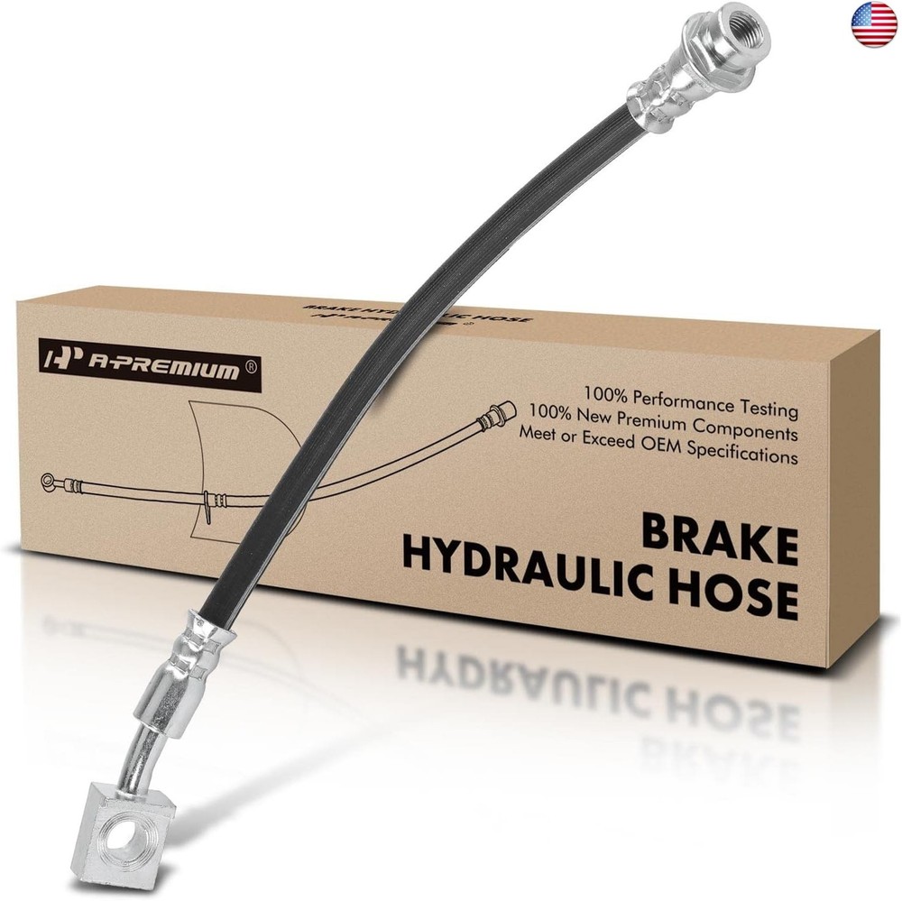 A-Premium Rear Passenger Outer Brake Hydraulic Hose Compatible with Chevy, GMC
