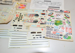 Vintage MODEL CAR INSTRUCTIONS & DECALS Lot Revell BRE STREET DATSUN 510
