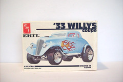 Vintage amt ’33 WILLYS Gasser Drag Car, Untouched, Missing 2 parts, 1/25, 1987!
