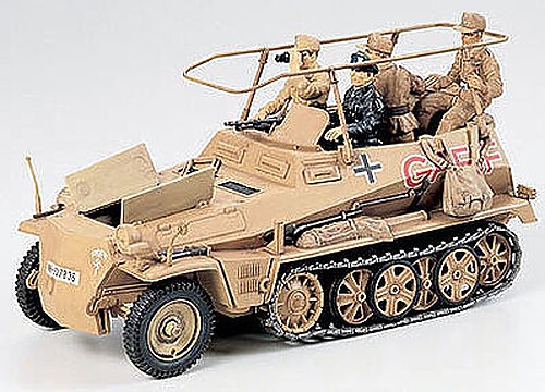Tamiya German SdKfz 250/3 Greif Halftrack – Plastic Model Military Vehicle Kit