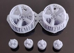 1/24 Scale Resin 20″ American Racing Wheels & Michelin Tires 3d Printed