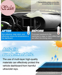 Dashboard Cover Compatible with Kia Soul 2014-2019 Accessories Dash Cover Mat No