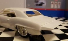 Resin Rear Spoiler & Outlaw Hood Combo for ’69 Camaro Revell 1/25. HOT!