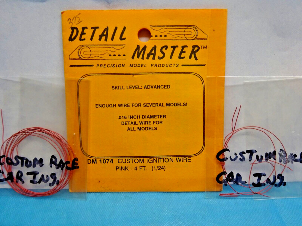 Detail Master 1074 1/24-1/25 .016 Dia. Custom Ignition Wire, Pink, 5 Feet
