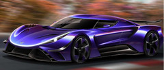 1:12QUASAR Race Car24Custom Built HyperCar SuperCar18Concept Model Carousel GOLD